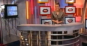 Gaby van Nimwegen bij de boterham.