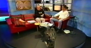 Jeroen van der Boom met een gast.